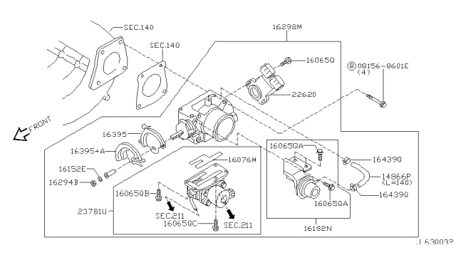 2002 Nissan Sentra Valve Assembly-Aac Diagram for 23781-6M410
