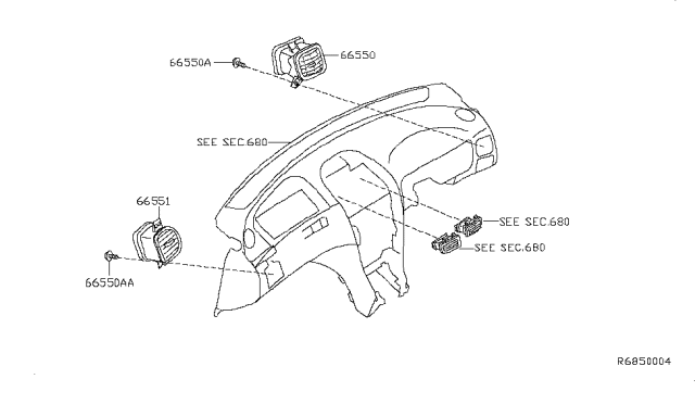 2000 Nissan Sentra Ventilator Diagram