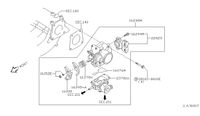 2000 Nissan Sentra Throttle Chamber Diagram 1