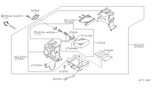 2006 Nissan Sentra Cooling Unit Diagram