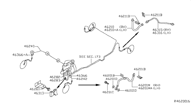 2006 Nissan Sentra Brake Piping & Control Diagram 5