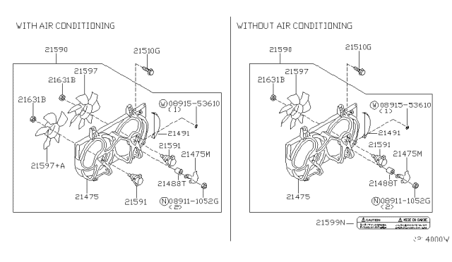 2002 Nissan Sentra Radiator,Shroud & Inverter Cooling Diagram 5