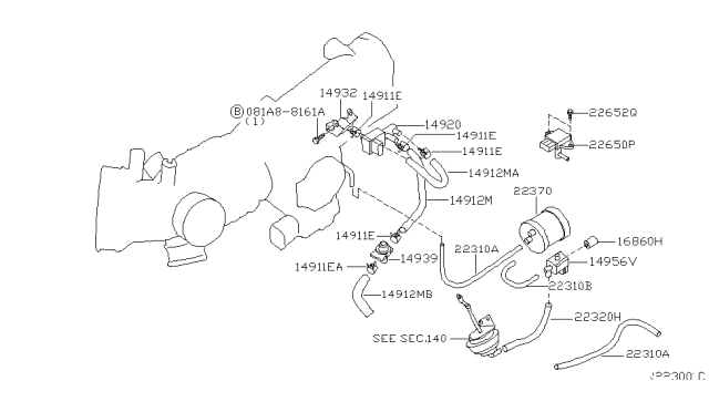 2002 Nissan Sentra Engine Control Vacuum Piping Diagram 4