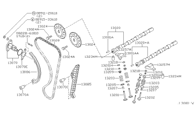 2000 Nissan Sentra Camshaft & Valve Mechanism Diagram 2