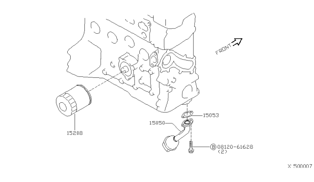 2001 Nissan Sentra Lubricating System Diagram 1