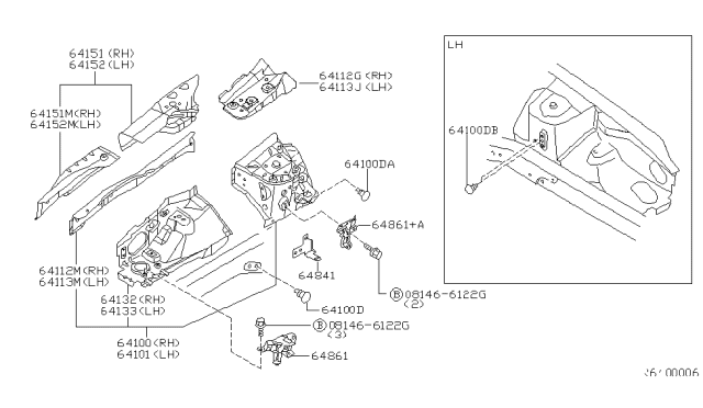 2000 Nissan Sentra Hood Ledge & Fitting Diagram