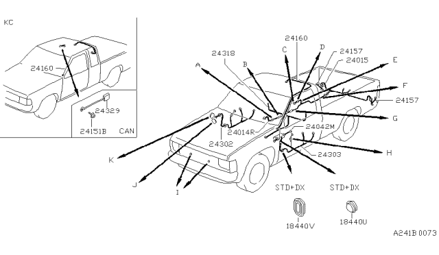 1990 Nissan Hardbody Pickup (D21) Wiring (Body) Diagram 2