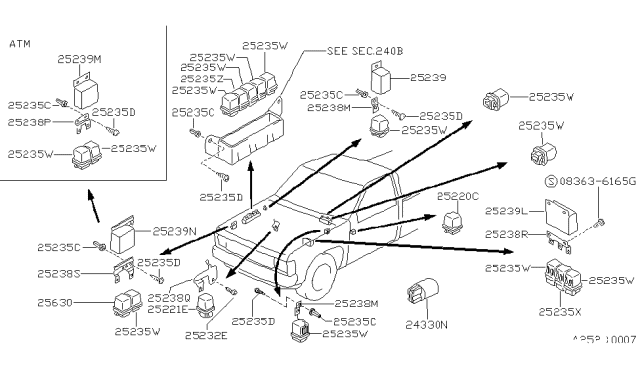 1986 Nissan Hardbody Pickup (D21) Relay Diagram