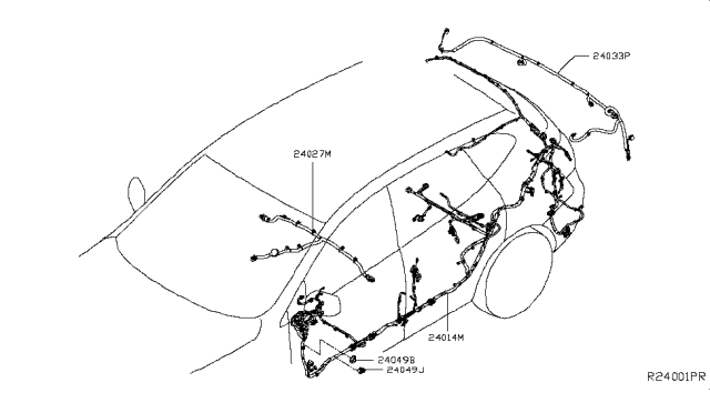 2018 Nissan Rogue Harness-Body NO2 Diagram for 24017-9TG5D