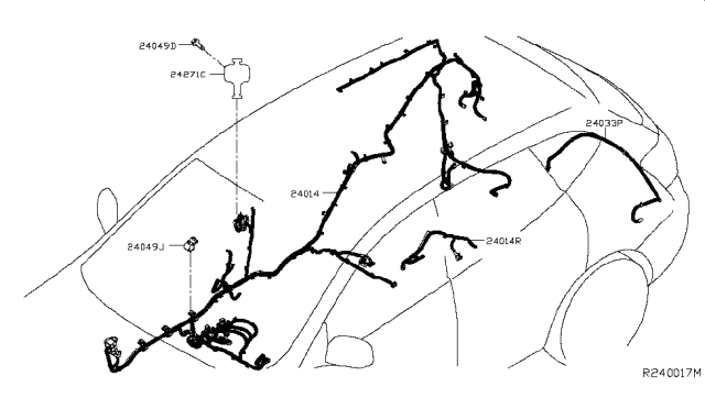 2016 Nissan Rogue Harness-Body Diagram for 24014-4BA0B