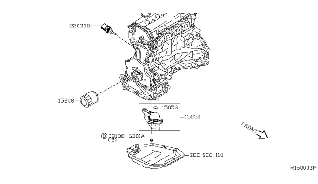 2015 Nissan Rogue Lubricating System Diagram