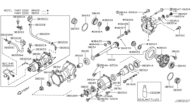 2014 Nissan Rogue Plug-Drain Diagram for 32103-4N20C
