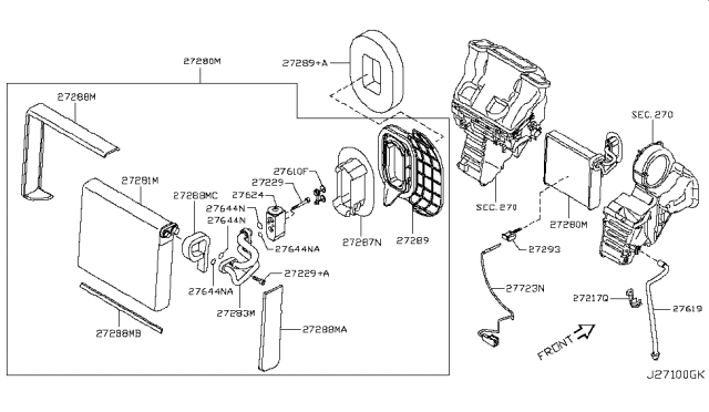 2012 Nissan Rogue Valve Assy-Expansion Diagram for 92200-JM70A