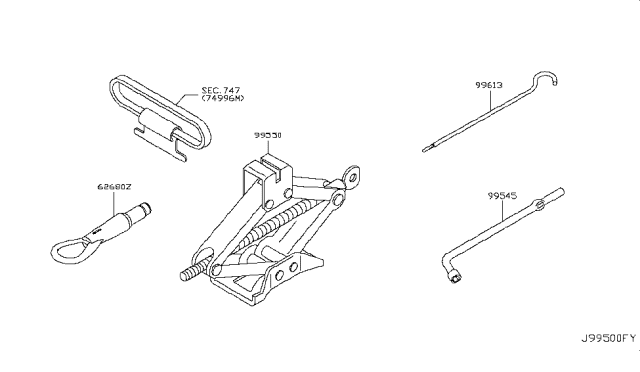 2014 Nissan Juke Tool Kit & Maintenance Manual Diagram 1
