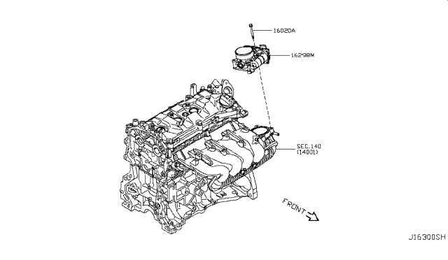 2014 Nissan Juke Throttle Chamber Diagram 1