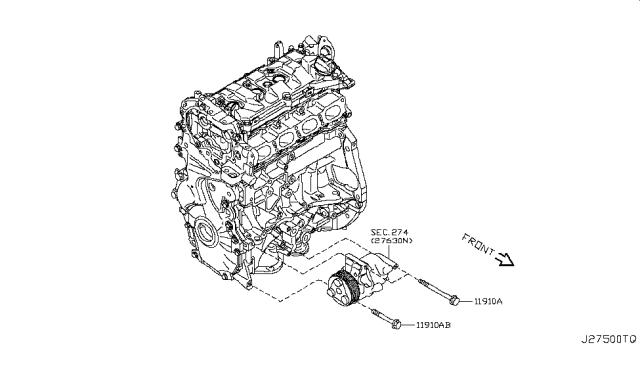 2014 Nissan Juke Compressor Mounting & Fitting Diagram 1
