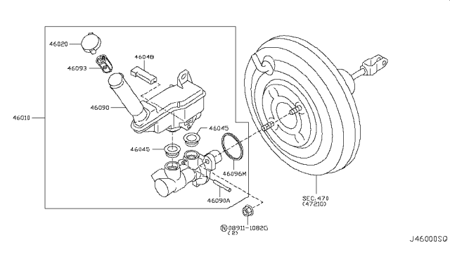 2014 Nissan Juke Brake Master Cylinder Diagram