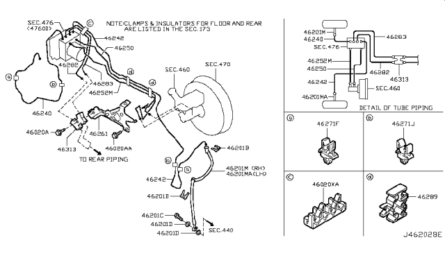 2017 Nissan Juke Brake Piping & Control Diagram 5