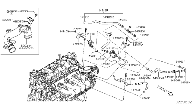 2015 Nissan Juke Engine Control Vacuum Piping Diagram 3