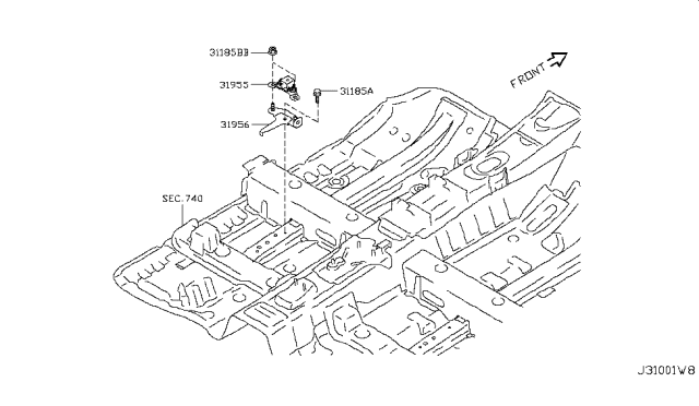 2014 Nissan Juke Auto Transmission,Transaxle & Fitting Diagram 7