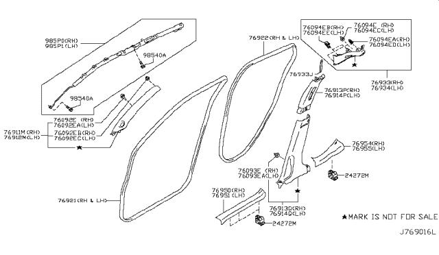 2017 Nissan Juke Body Side Trimming Diagram 2