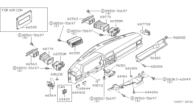 1983 Nissan 720 Pickup Ventilator Diagram