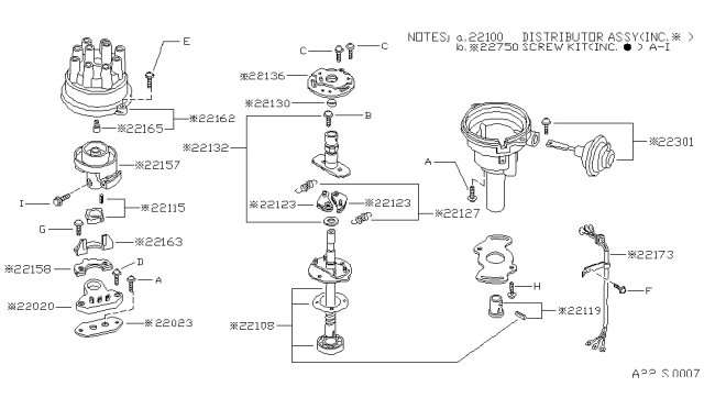 1980 Nissan 720 Pickup Distributor & Ignition Timing Sensor Diagram 4