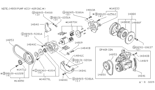 1986 Nissan 720 Pickup Secondary Air System Diagram 1