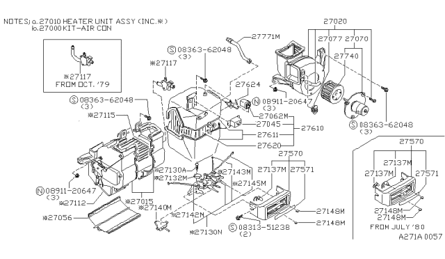 1984 Nissan 720 Pickup Cooling Unit Diagram 2
