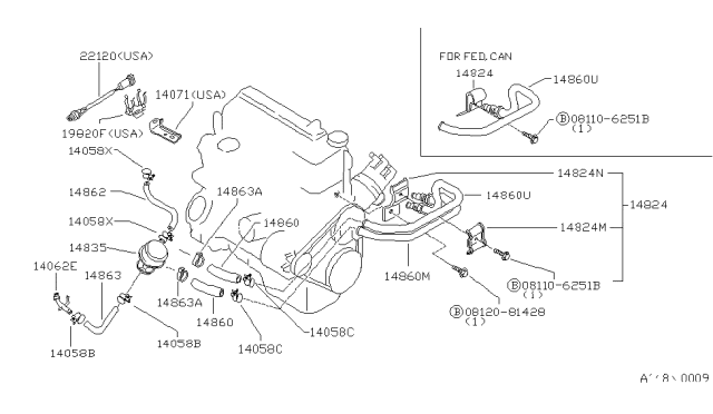 1986 Nissan 720 Pickup Secondary Air System Diagram 3