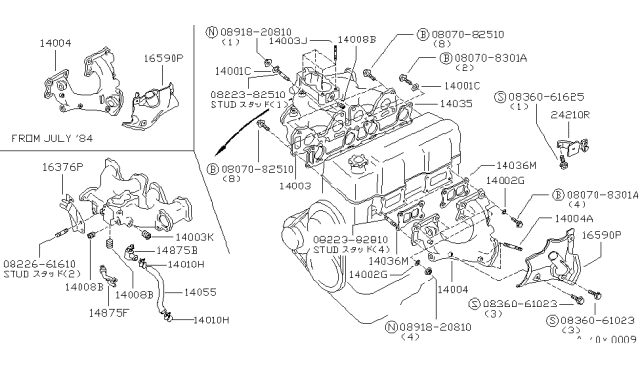 1986 Nissan 720 Pickup Manifold Diagram 4