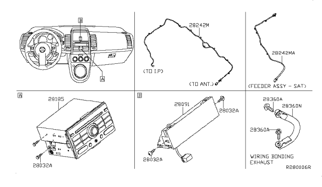 2008 Nissan Sentra Deck-Cd Diagram for 28185-ET002