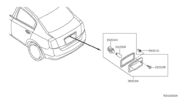 2012 Nissan Sentra Licence Plate Lamp Diagram