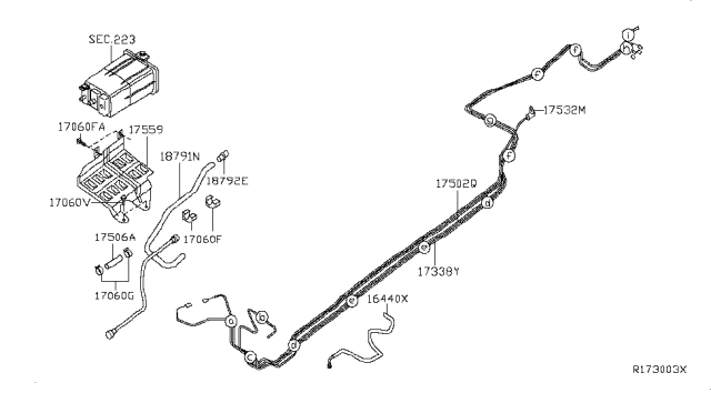 2009 Nissan Sentra Hose-Fuel Diagram for 17335-ET000