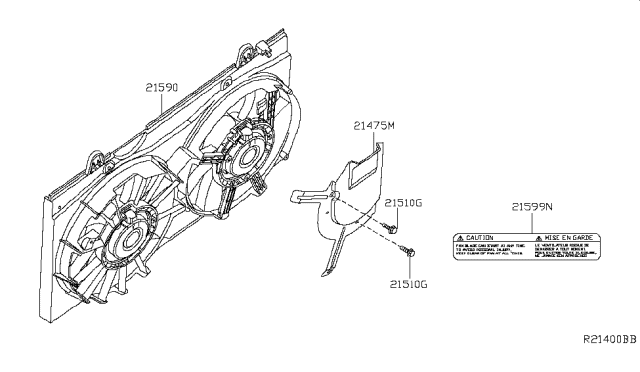 2008 Nissan Sentra Radiator,Shroud & Inverter Cooling Diagram 4