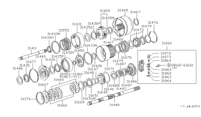 1982 Nissan 280ZX Distributor-Oil Diagram for 31486-X0100