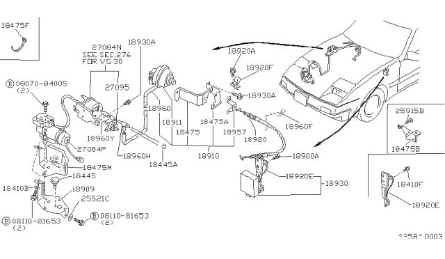 1986 Nissan 300ZX Pump-Vacuum Diagram for 92276-02P01