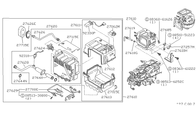 1989 Nissan 300ZX Cooling Unit Diagram 1