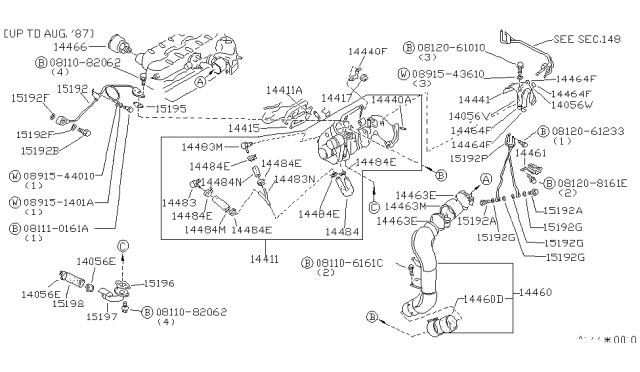 1985 Nissan 300ZX Turbo Charger Diagram 1