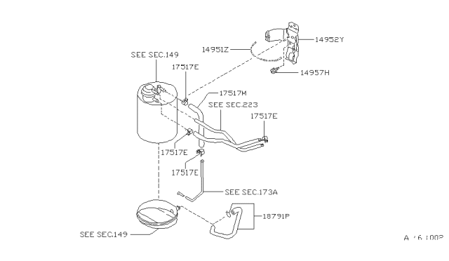1986 Nissan 300ZX Emission Control Piping - Diagram 2