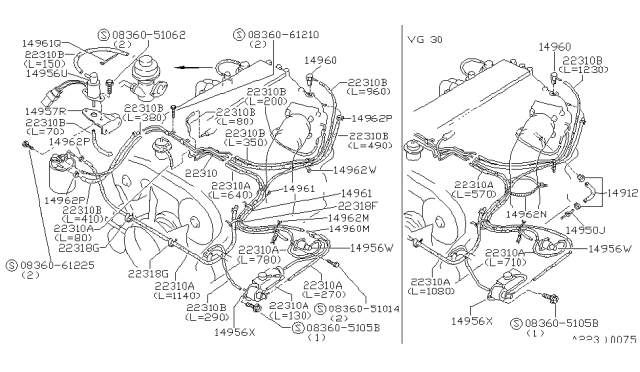 1989 Nissan 300ZX Engine Control Vacuum Piping Diagram 1