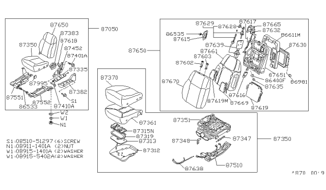 1986 Nissan 300ZX Board-St Diagram for 87630-19P02