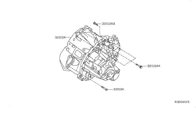 2009 Nissan Altima Manual Transmission, Transaxle & Fitting Diagram 1