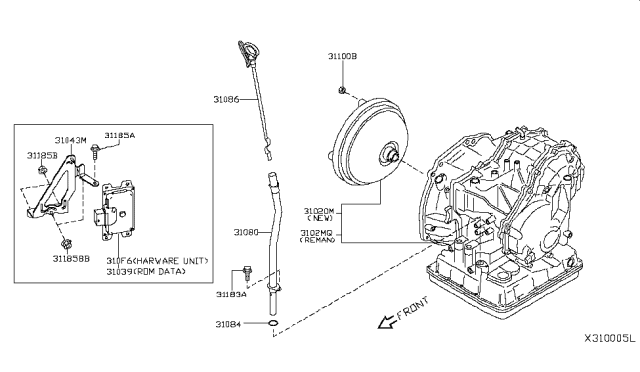 2017 Nissan NV Auto Transmission,Transaxle & Fitting Diagram 2