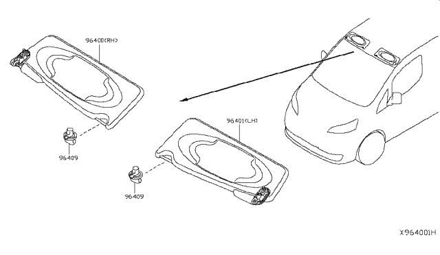 2017 Nissan NV Sunvisor Diagram 1