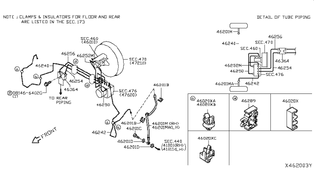 2015 Nissan NV Brake Piping & Control Diagram 2