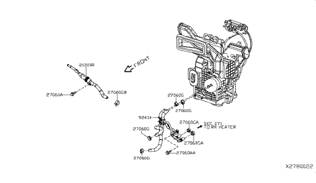 2015 Nissan NV Heater Piping Diagram 1