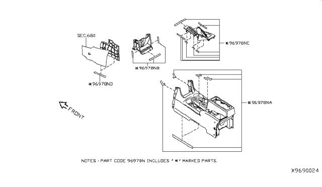 2017 Nissan NV Console Box Diagram 5