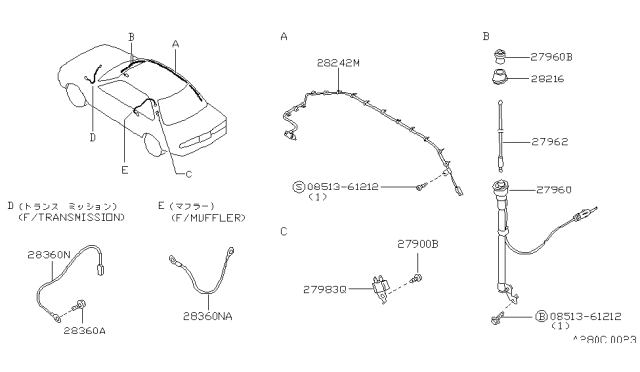 1992 Nissan Sentra Audio & Visual Diagram 3
