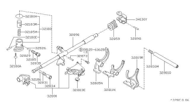 1992 Nissan Sentra Transmission Shift Control Diagram 3